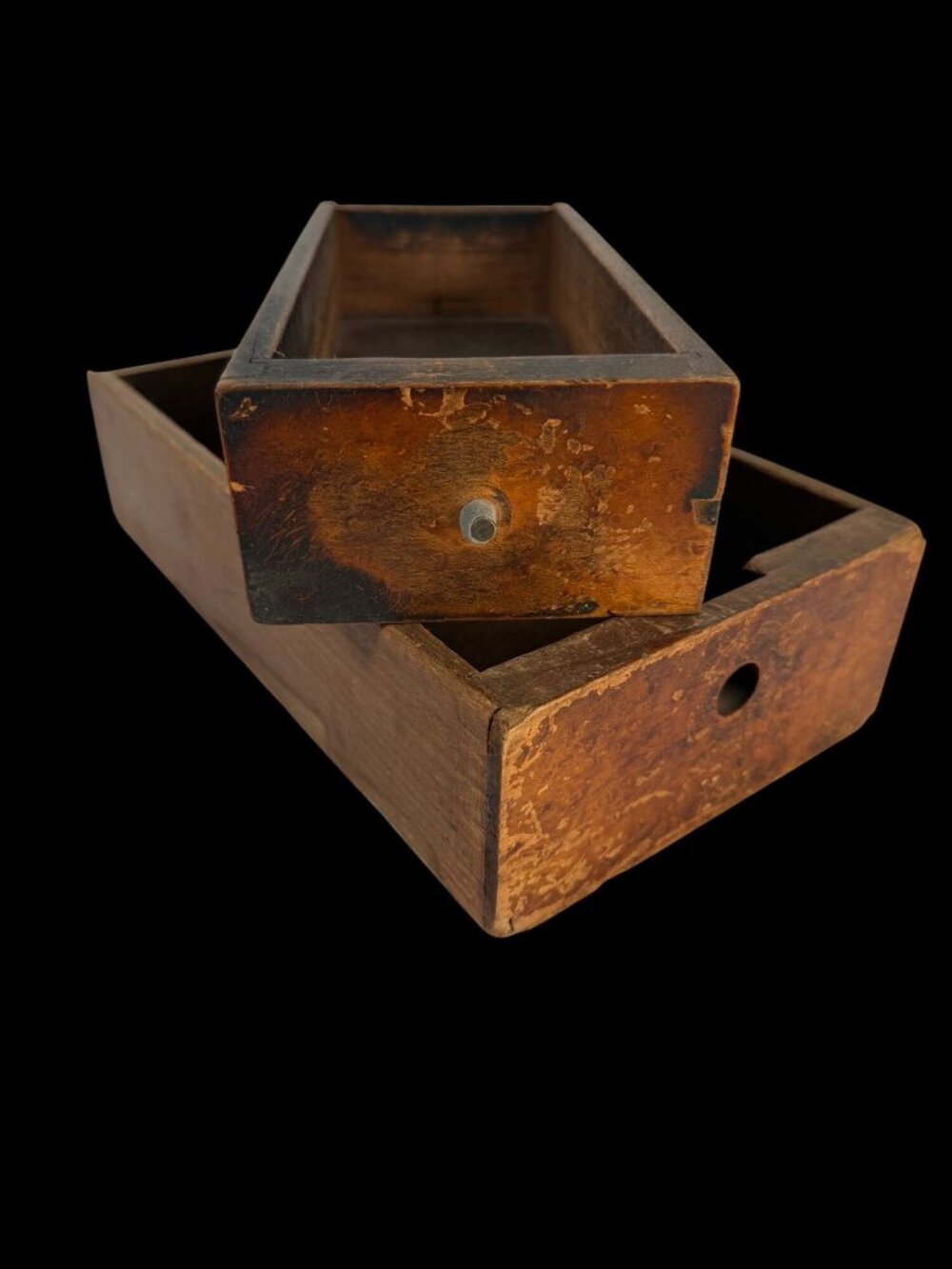 Wooden Drawer Set Rustic Patina Vintage Storage Trinket Display Boxes Grandma